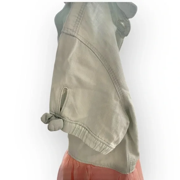 Oshkosh B’Gosh girls chambray button down tulle skirt short sleeve dress 5T pink - Picture 4 of 7